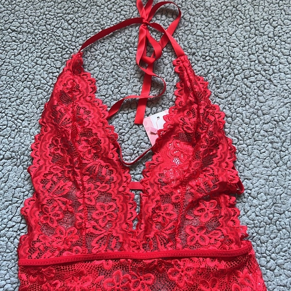 NWT Thisrose Sexy Teddy Lace Halter Babydoll Lingerie - Picture 5 of 10